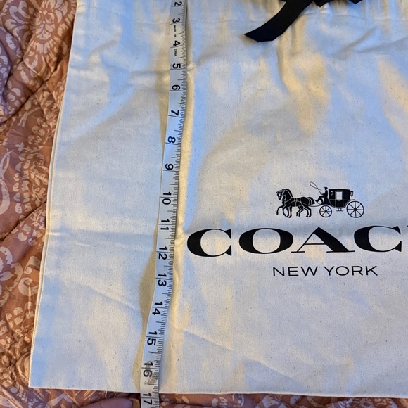 Coach Cream Dust Bag with Black Logo - Picture 6 of 7